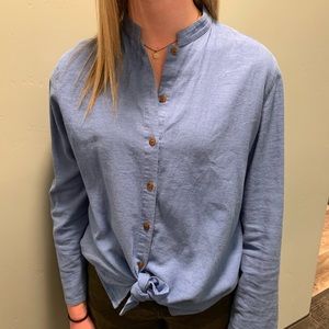 Linen Button Down Blouse